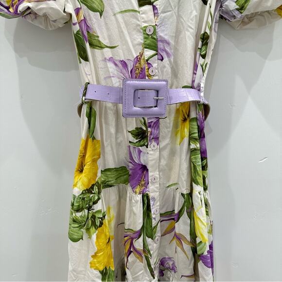 Zara Floral Printed Belted Shirt Midi Dress. Blogger fave. - Picture 14 of 16